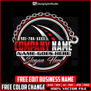 Towing Logo Design, Trucking Logo, Tow Chain Svg, Tow Truck 18 Wheeler, Repair Logo, Auto Repair Logo, Towing Truck Logo Design Silhouette