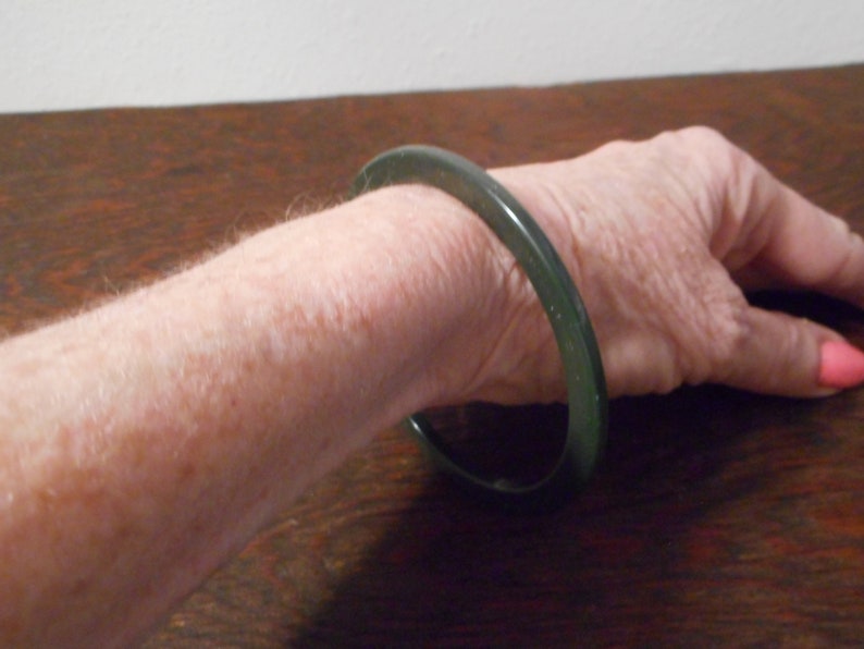 Bakelite Bracelet Teal Dark Green