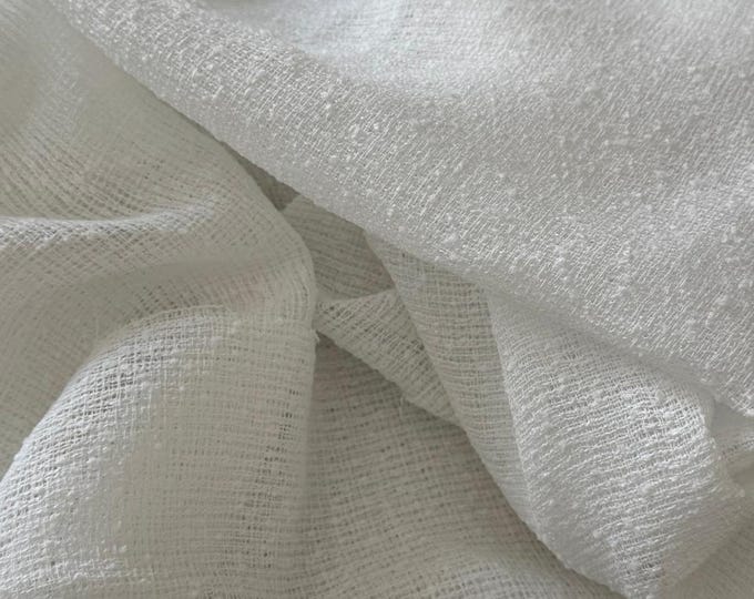Featured listing image: Vivienne Sheer Curtains - Made to Measure Voile Curtains – Textured Sheer Curtain, Custom Curtain, Linen Blend Curtain, 1 Panel