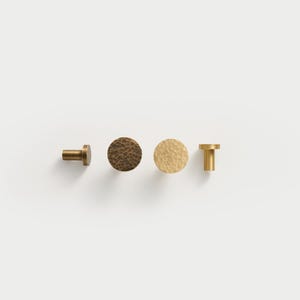 Brass Cabinet Knob - 20mm or 32mm- Hammered finish-Pack of 2