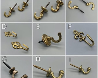Curtain TIE BACK HOOK - Classic Golden Tie Back Hook/Coat Hangers/ Curtain Hooks