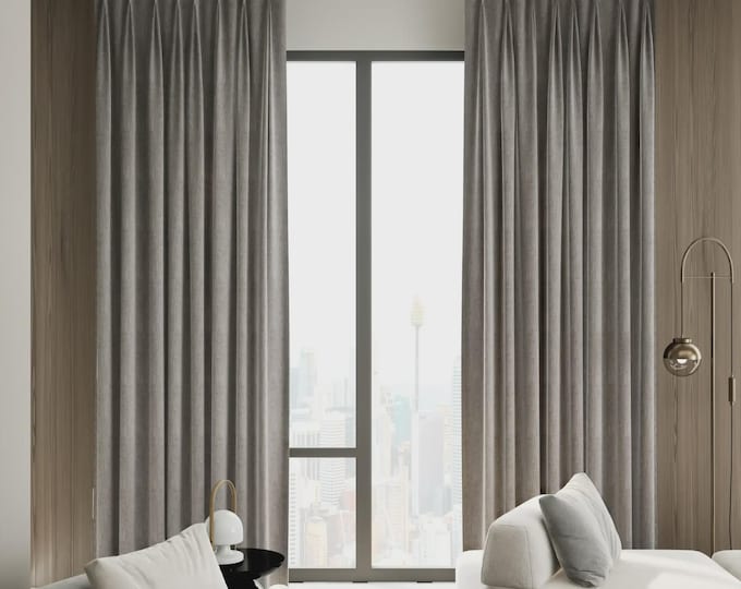 Featured listing image: Custom Curtain Sewing Service – Send Your Own Fabric – Hand Made to Measure Window Treatments - Eyelet / Pinch Pleat / Pencil Pleat / Wave