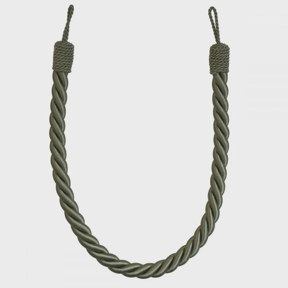 Chelsea Rope 2x Chelsea Curtain Tie Backs - Tieback Ropes - 800mm - Sold in Pairs ...