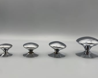 Verchromte massive Türknöpfe - klassischer Stil - massiv - 25/32/38/50 mm