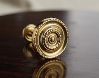 2x Georgian Solid Brass Curtain Holdback - (Polished - Chrome - Matte Black)