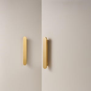 Poignées en laiton - Poignées de tiroir en laiton massif brossé - Différentes tailles