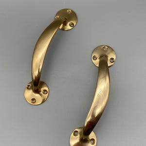 Massief messing beugeldeurgrepen, frontbevestiging, 150 mm (6" inch)