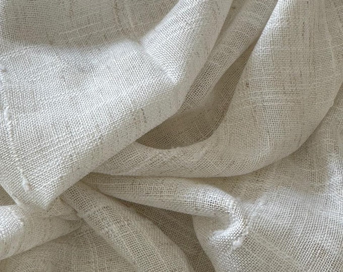 Featured listing image: Theodora Sheer Curtains - Made to Measure Voile Curtains – Textured Sheer Curtain, Custom Curtain, Linen Blend Curtain, 1 Panel