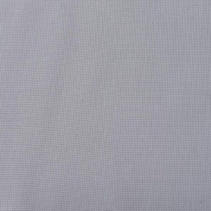 May include: A square image showing a close-up of light grey woven fabric. The fabric has a fine, textured pattern, with a grid-like appearance. The colour is a neutral, solid light grey.