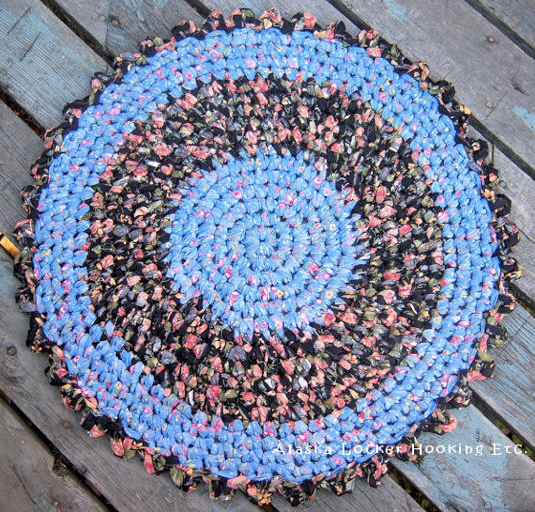 Yarn Rug Crochet Round Rag & Yarn Rugs Epattern-pdf - Etsy