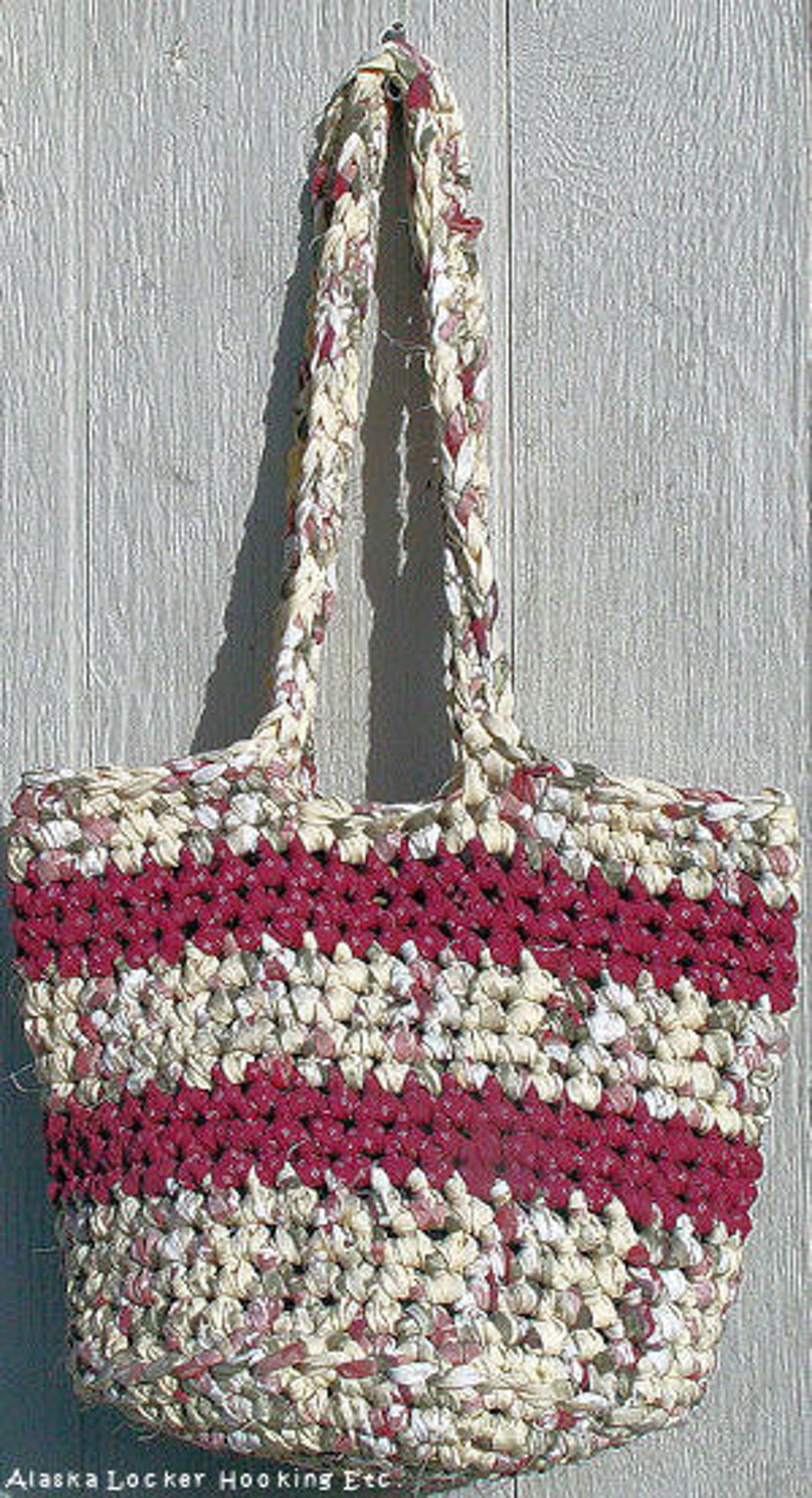 Crochet Rag Bags & Baskets ePattern-PDF image 5