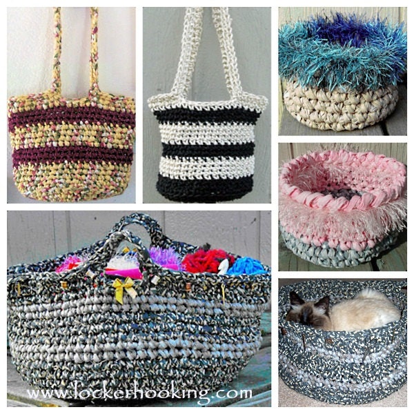 Crochet Rag Bags & Baskets ePattern-PDF
