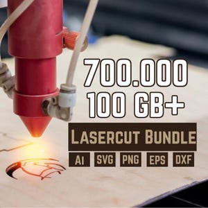 500.000 Laser Cut Files Bundle, 3D & 2D Muster, Gravur für Fiber, CO2, CNC, Waterjet, Holz, Metall, Glas svg, dxf, eps, png, cdr Formate