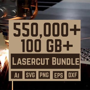 500.000 Laser Cut Files Bundle, 3D & 2D Muster, Gravur für Fiber, CO2, CNC, Waterjet, Holz, Metall, Glas svg, dxf, eps, png, cdr Formate