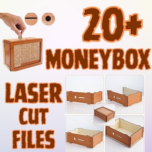 Moneybox Laser Cut Files, Laser Cutting Files