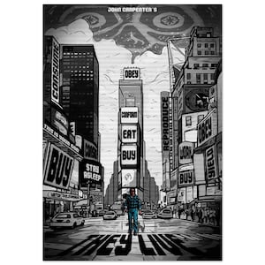 They Live Poster - Classic Art Print by John Carpenter | Semigloss Finish | Eco-Friendly