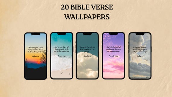 Bible Verse Christian Wallpaper | Faith-Based Digital Download | High Resolution | IPhone | Adroid | 20 Pack