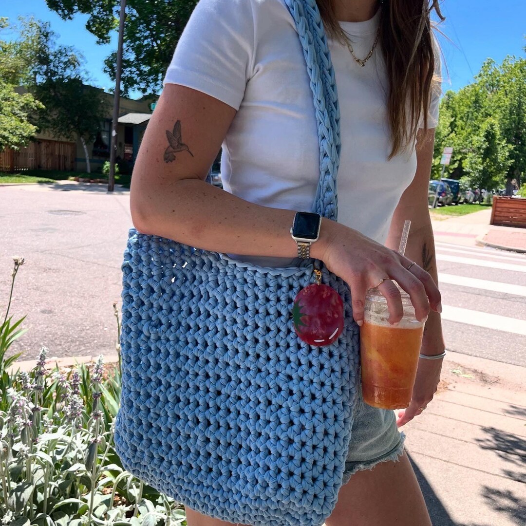Case-Mate Carolina Blue Crochet Wave Jelly Tote Bag