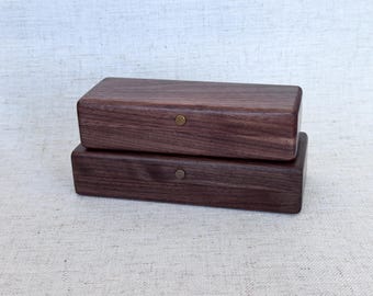 Walnut Eyeglass and Sunglasses Case – Wooden Glass Holder & Organizer
