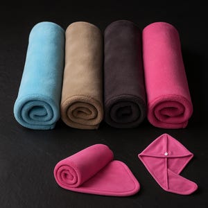 Microvezel haarhanddoek - Sneldrogende anti-frizz haarturban met knoopsluiting, absorberende haardrooghanddoek, 7 kleuren