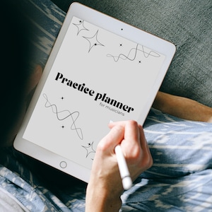 Practice planner for musicians, a Printable daily and weekly log with a reflection journal
