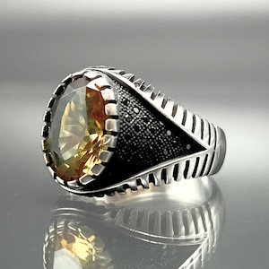 Zultanite Stone 925 Sterling Silver Men&#39;s Ring - Color Changing Gemstone