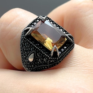 Color Change Zultanite Sterling Silver Ring - Ottoman Style