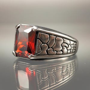 Handmade 925 Sterling Silver Ruby Ring - Turkish Design