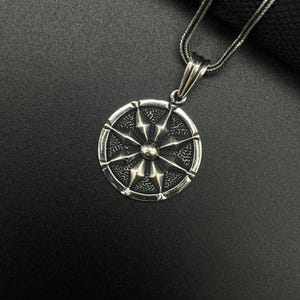 Handmade Sterling Silver Men&#39;s Pendant: Masculine Talisman Necklace