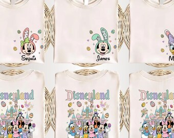 Comfort Colors®Custom Disney Easter Shirt 2026 Mickey&Friends Bunny Ears Tee Disney Easter Disneyland Shirt Disney Family Matching Easter Te