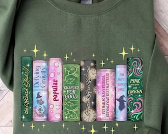 Felpa con cappuccio Wicked Changed For Good, girocollo Defy Gravity Broomstick Magic Wand, divertente maglietta letteraria popolare per gli appassionati di musica