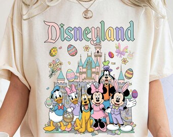 Comfort Colors®Vintage Mickey and Friends Disney Signatures Easter Shirt,Disney Family Trip 2026 Tee,Easter Gift Shirt,Disney Spring Floral