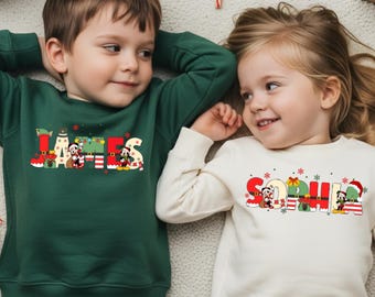 Koszulka świąteczna z imieniem Myszki Miki i Przyjaciele, Koszulka świąteczna z imieniem Myszki Miki, Bluza dziecięca z Minnie i świątecznym nadrukiem, Bluza z kapturem Disneyland XMAS
