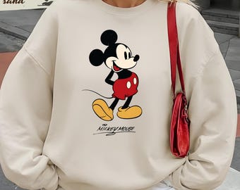 Sweat-shirt Mickey Mouse vintage Disney, chemise vintage Mickey Mouse Disney, sweat-shirt vacances vacances Disneyworld, pull rétro Disney
