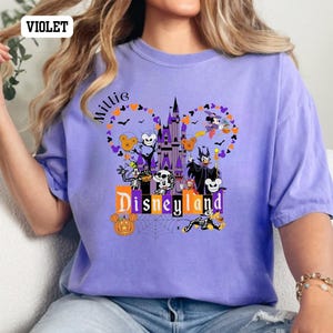 Comfort Colors® Custom Disneyland Halloween Group Trip Shirts, Halloween Matching Shirt,Disney Family Name Halloween Shirts,Disney Halloween