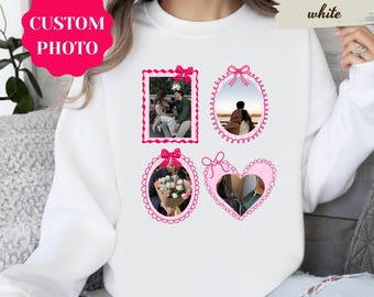 Valentine's Day Custom Photo Shirt for Girlfriend, I Love My Boyfriend TShirt, I Heart Custom Photo Shirt, Valentines Day Gift for Her