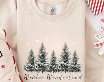 Vinterland, vintertröja, jultröja för kvinnor, vintergåva, vintertröja för familjen, vintertröja med besättning, vinterälskare