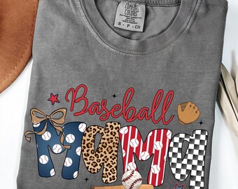 Comfort Colors® Baseball Mama Shirt, Mothers day Gift For Baseball Mom, Gift For Baseball Lover Mom Shirt, Mothers Day Shirt,Baseball Season