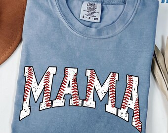 Comfort Colors® Baseball Mama Shirt, Baseball Game Day Shirt, Baseball Season T-shirt, Baseball Season Mom Shirt, Retro Baseball Mom Shirt
