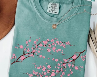 Comfort Colors® Cherry Blossom Shirt, Sakura Shirt, Cherry Blossom Gift, Japanese Cherry Tshirt, Girls Flower Shirt, Cherry Blossom Tree Tee