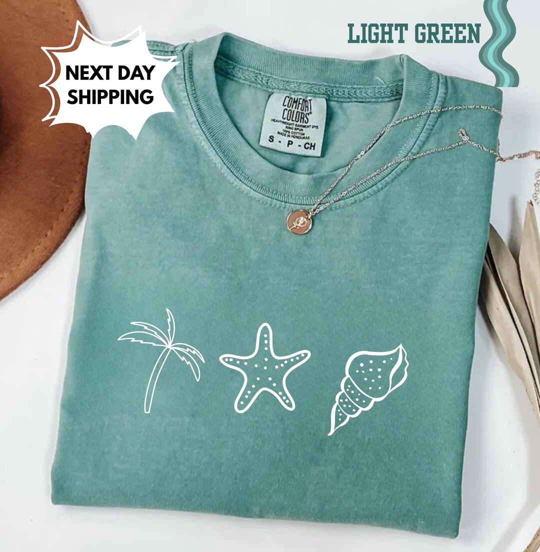 Shell Style Shirt Comfort Colors® Sea Shells 90s Vintage Style Tshirt, Retro Y2k Ocean ...