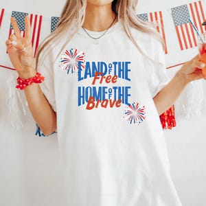 Chemise Comfort Colors® 4 juillet,Pays du libre,Fireworks American Pride,Jour de l'indépendance,T-shirt exclusif rouge, blanc et bleu, Liberty, Honneur