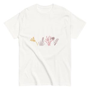 Wildblumen T-Shirt, Wildblumen T-Shirt, Blumen T-Shirt, Botanisches T-Shirt, Blumen T-Shirt, Damen T-shirts, Damen T-Shirts, Blumen T-Shirt