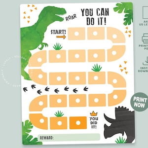 Dinosaur Reward Chart | Printable Dinosaurs Kids Behavior Chart | Instant Download Sticker Chart | Toddler Incetive Chart | TRex Goal Chart