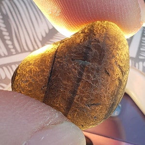 Saffordite: 4.0 Gram Cintamani Round Grey Sonora Desert Psuedotektite Arizona Tektites Arizonaites Chintamani Thought Stone Wishing Stone 3