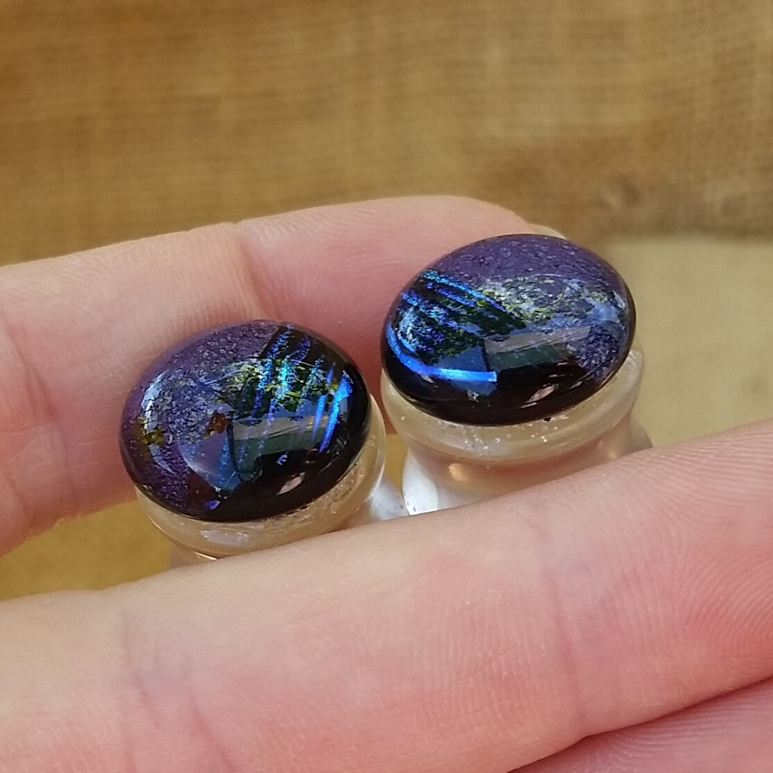 Handmade 16 mm 5/8 inch Glass Gauges Ear Plugs Two Tone Etsy