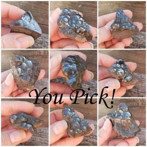 Hematite: You Pick Raw Botryiodal Bubble Shaped Specimen Medium Size Mineral Bubbly Grey Metallic Stone Rock Collection Shiny Metal Stones