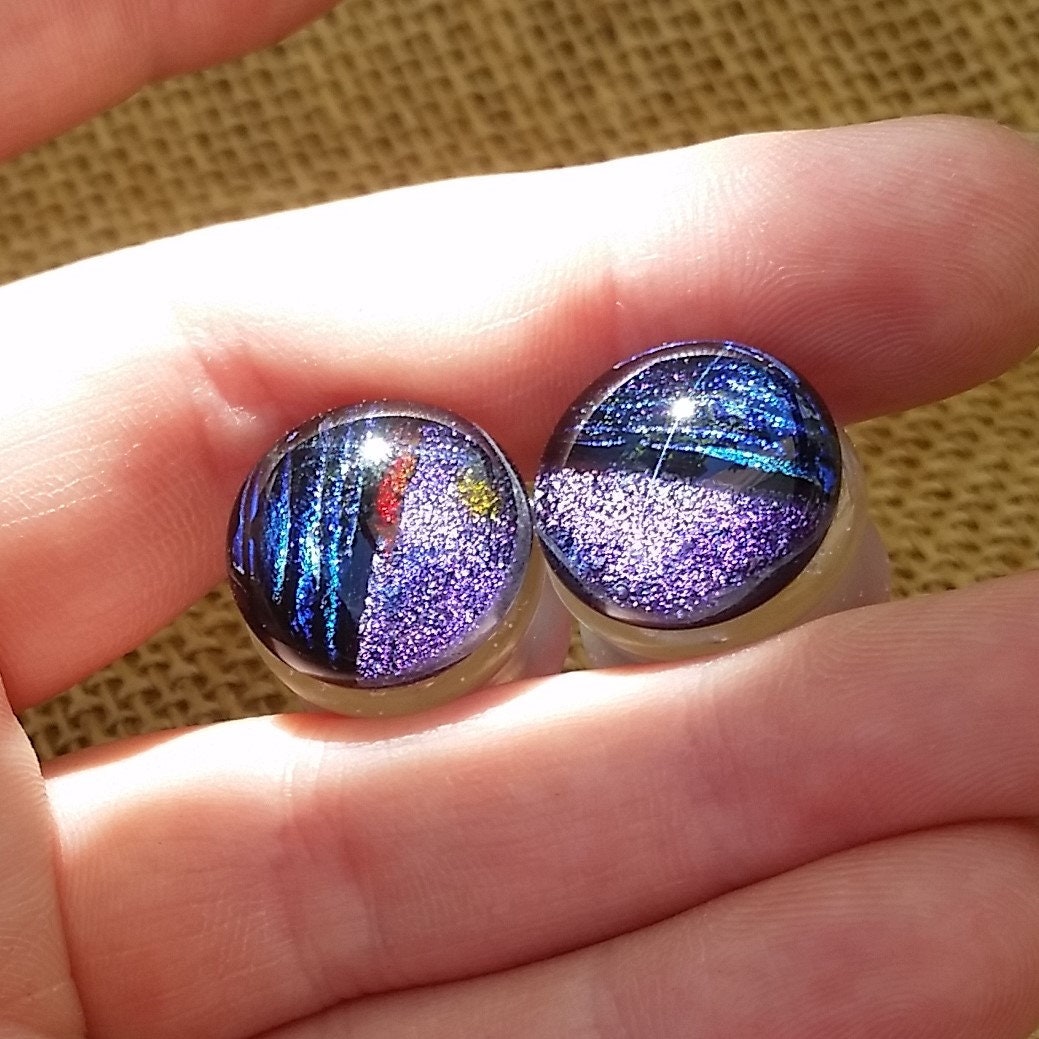Handmade 16 mm 5/8 inch Glass Gauges Ear Plugs Two Tone Etsy
