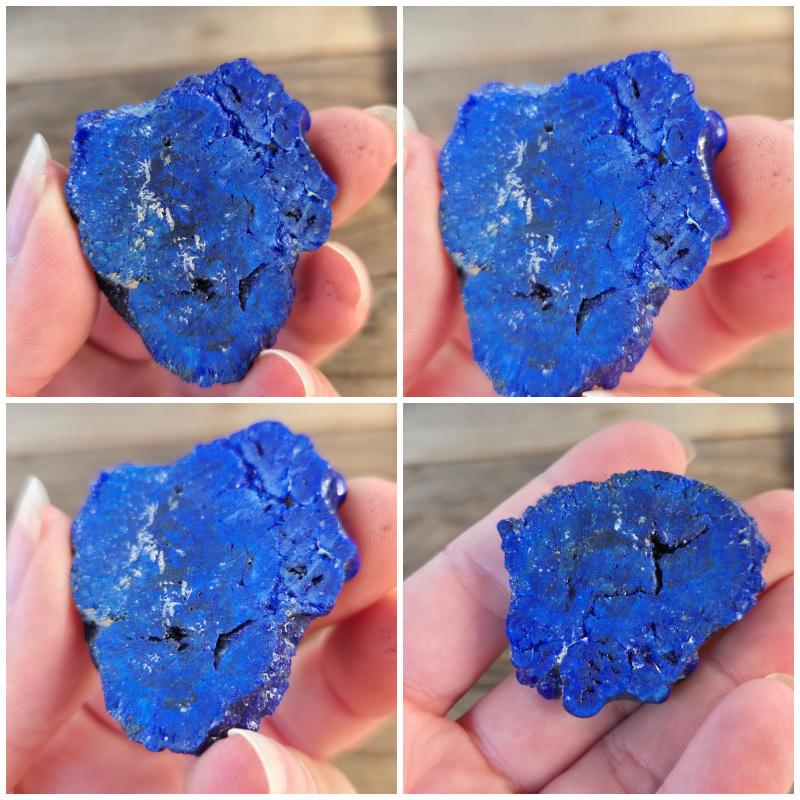 Azurite Blueberry Slice: 21.2 Gram Large Dark Royal Blue Druzy Azurite Blueberry Slice: 21.2 Gram Large Dark Royal Blue Druzy