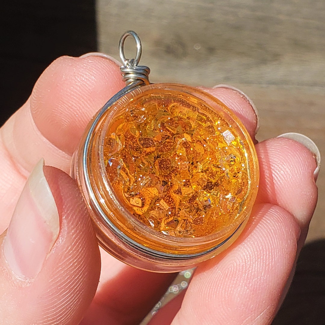 Dab Necklace Diamond Dabs 25 Mm Small Round Faux Wax & Sauce Caviar